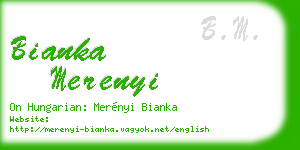 bianka merenyi business card