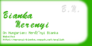 bianka merenyi business card